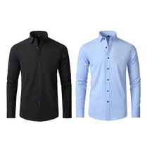 COMPRE 1 LEVE 2 | Camisa Social Ultra Elastech Anti amassados + Relogio de Brinde