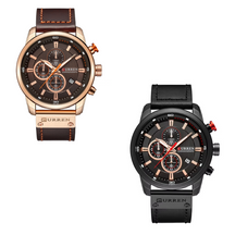 Pague 1 Leve 2 | Relógio Curren Magnatta Masculino de Couro