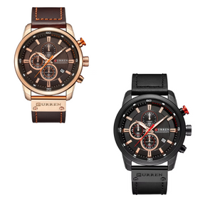 Pague 1 Leve 2 | Relógio Curren Magnatta Masculino de Couro