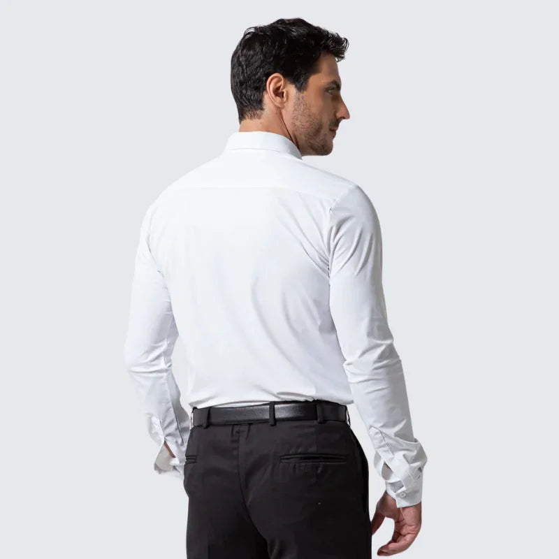 COMPRE 1 LEVE 2 | Camisa Social Ultra Elastech Anti amassados + Relogio de Brinde