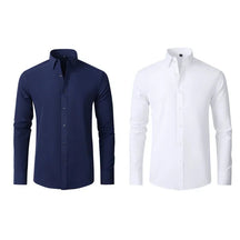 COMPRE 1 LEVE 2 | Camisa Social Ultra Elastech Anti amassados + Relogio de Brinde