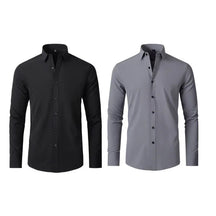 COMPRE 1 LEVE 2 | Camisa Social Ultra Elastech Anti amassados + Relogio de Brinde