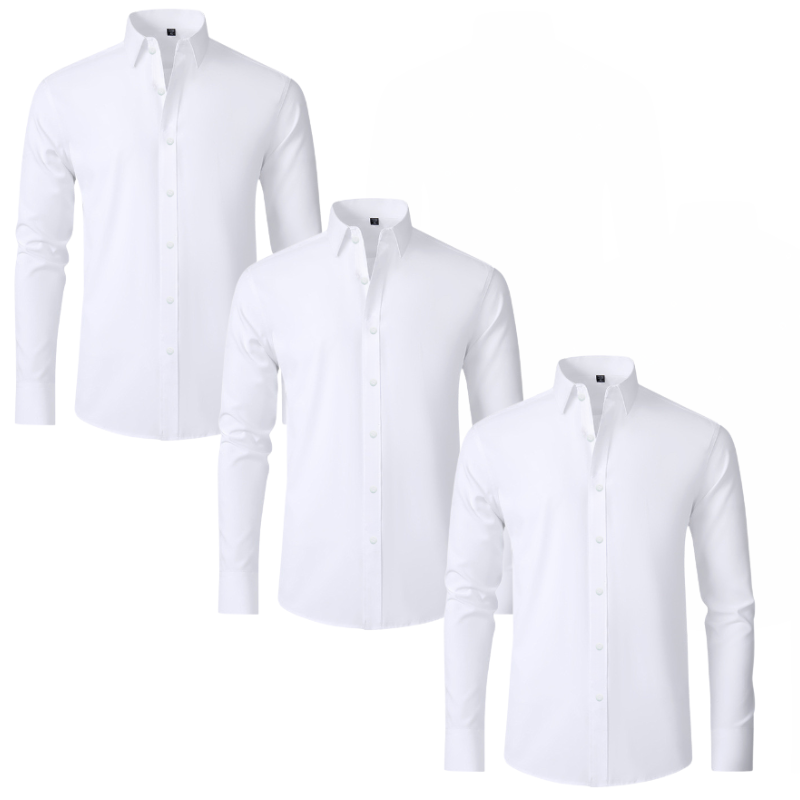 PAGUE 1 LEVE 3 | Camisa Social Ultra Elastech Anti amassados + Relogio de Brinde