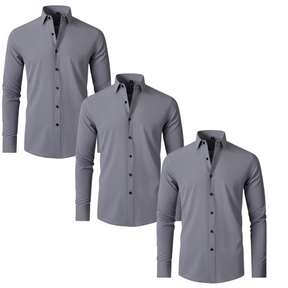 PAGUE 1 LEVE 3 | Camisa Social Ultra Elastech Anti amassados + Relogio de Brinde