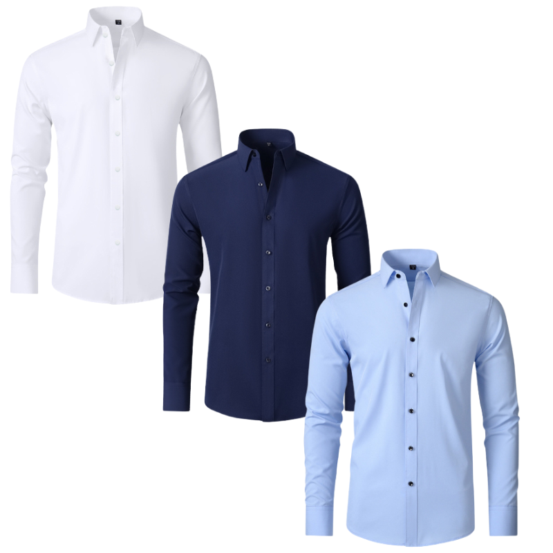 PAGUE 1 LEVE 3 | Camisa Social Ultra Elastech Anti amassados + Relogio de Brinde