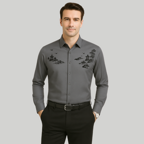 camisa social Horizon Manga Longa