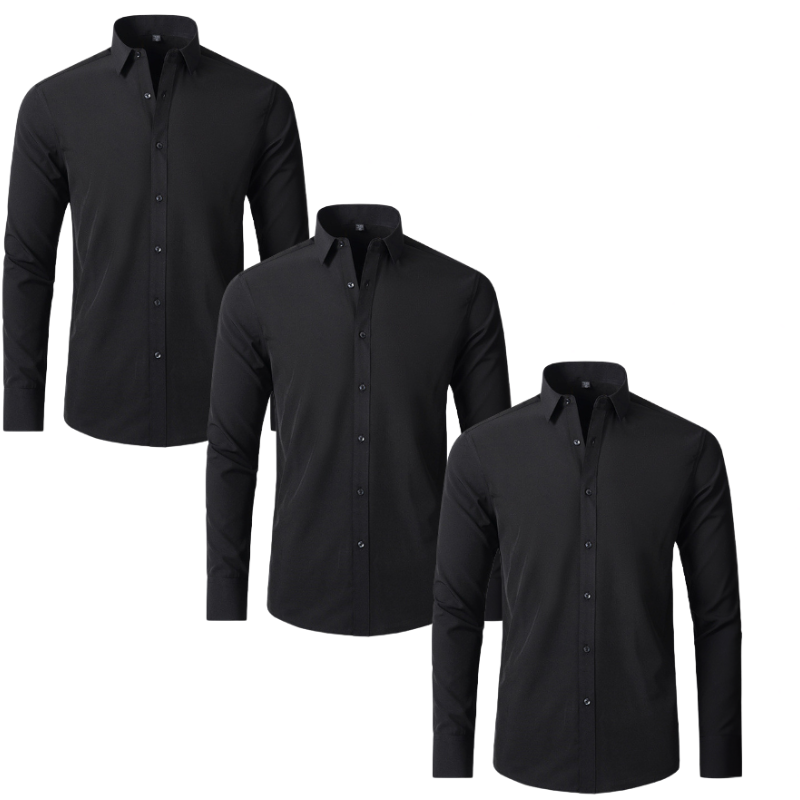 PAGUE 1 LEVE 3 | Camisa Social Ultra Elastech Anti amassados + Relogio de Brinde