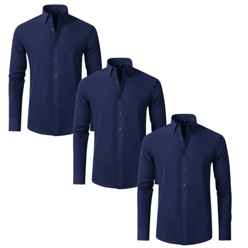 PAGUE 1 LEVE 3 | Camisa Social Ultra Elastech Anti amassados + Relogio de Brinde