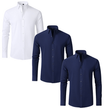 PAGUE 1 LEVE 3 | Camisa Social Ultra Elastech Anti amassados + Relogio de Brinde