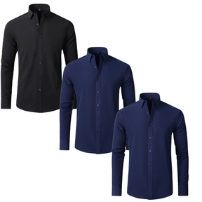 PAGUE 1 LEVE 3 | Camisa Social Ultra Elastech Anti amassados + Relogio de Brinde