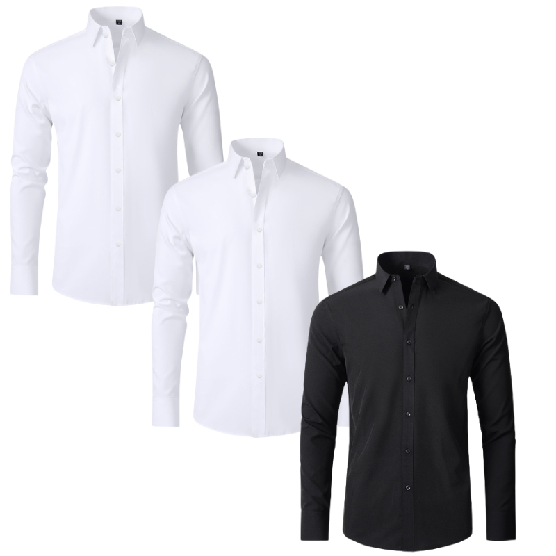 PAGUE 1 LEVE 3 | Camisa Social Ultra Elastech Anti amassados + Relogio de Brinde