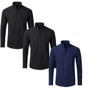 PAGUE 1 LEVE 3 | Camisa Social Ultra Elastech Anti amassados + Relogio de Brinde