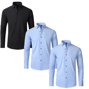 PAGUE 1 LEVE 3 | Camisa Social Ultra Elastech Anti amassados + Relogio de Brinde