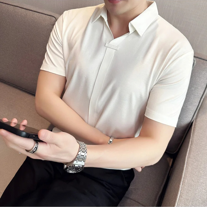 Camisa Estilo Social Masterline Essential + Relógio de Brinde