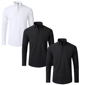 PAGUE 1 LEVE 3 | Camisa Social Ultra Elastech Anti amassados + Relogio de Brinde